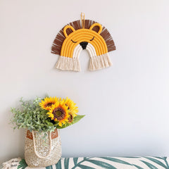 Close-up of the Nordic-inspired wall hanging design