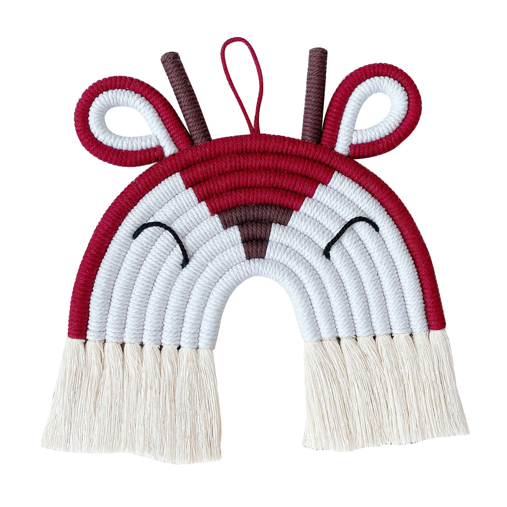 Beautifully crafted woven rainbow wall hanging