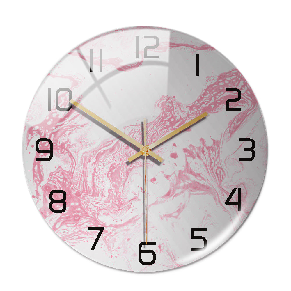 Round clock displaying time elegantly
