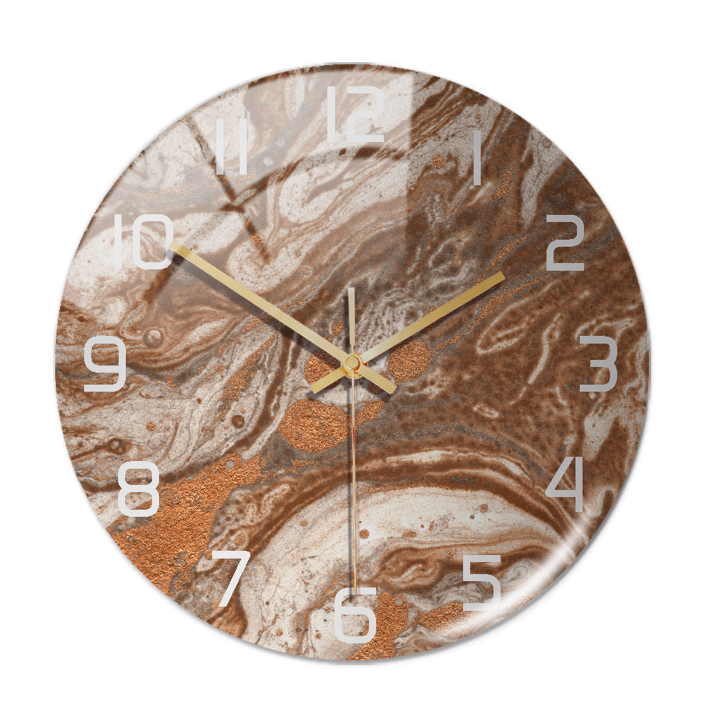 Decorative clock in contemporary setting