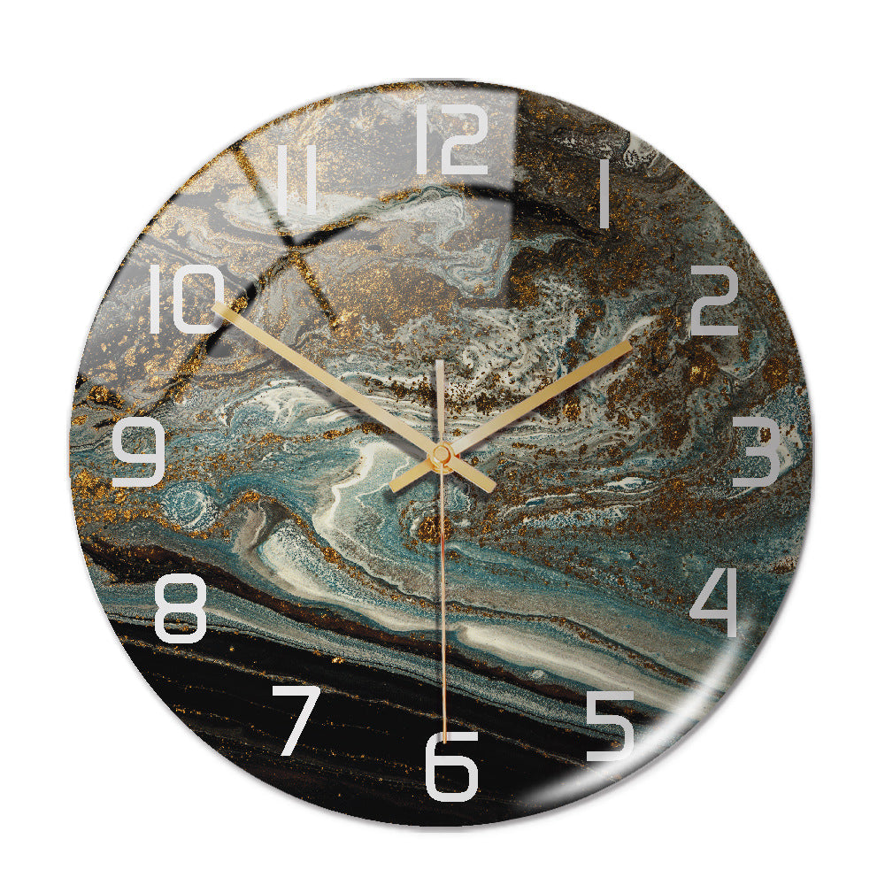 Round clock displaying time elegantly