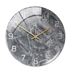12 inches diameter wall clock with marble finish