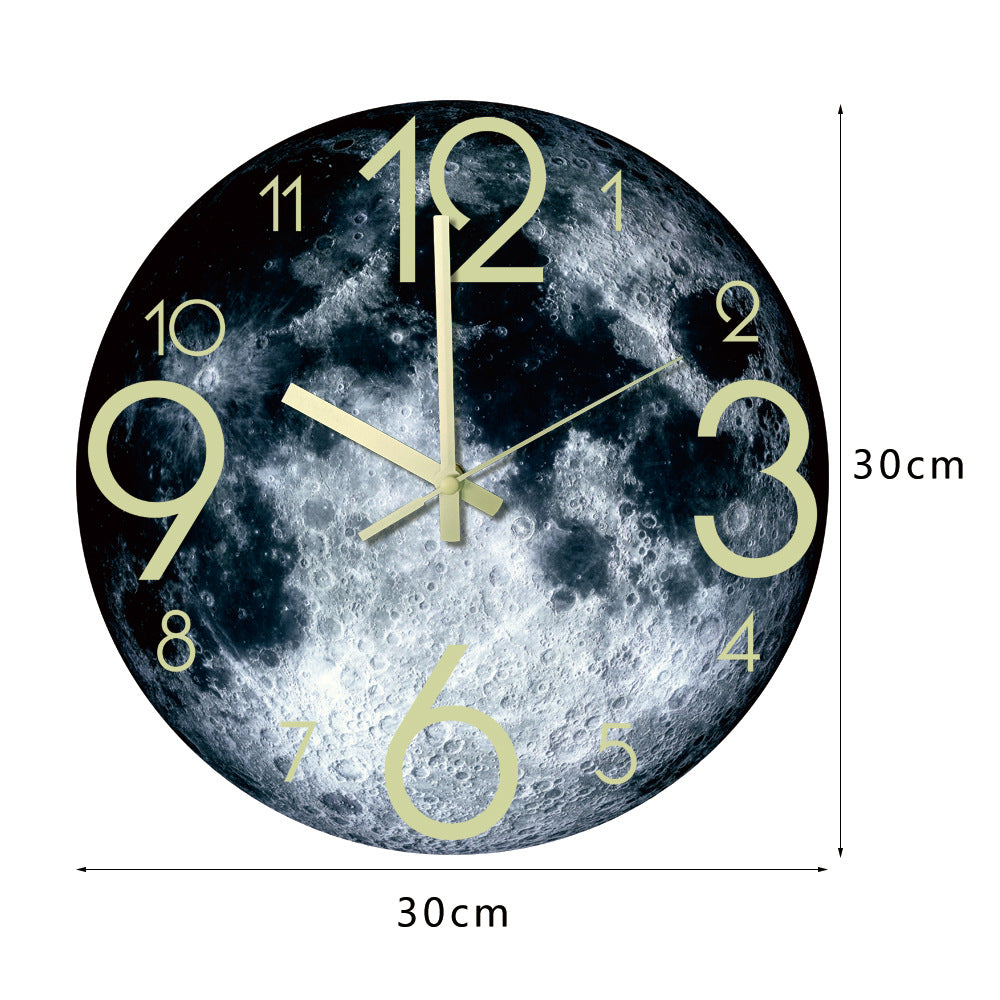 Silent Moon Phase Clock - Luminous acrylic wall decor