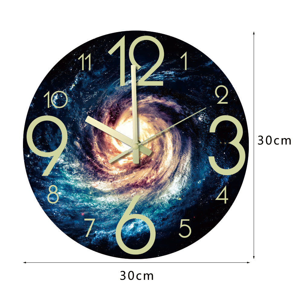Unique wall clock displayed in a serene room