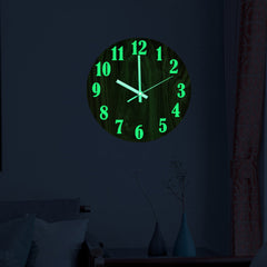 Close-up of the Silent Moon Phase Clock with wooden texture