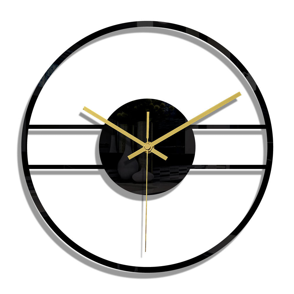 Stylish black acrylic digital wall clock front view