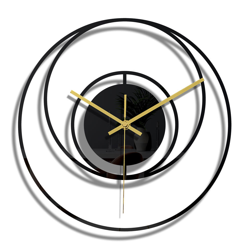 Thin profile of the black acrylic round clock