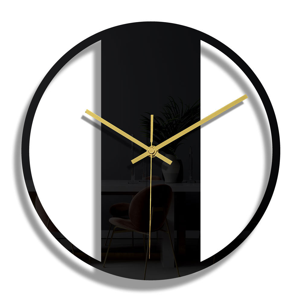 Close-up of the digital display on wall clock