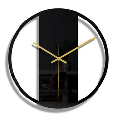 Close-up of the digital display on wall clock