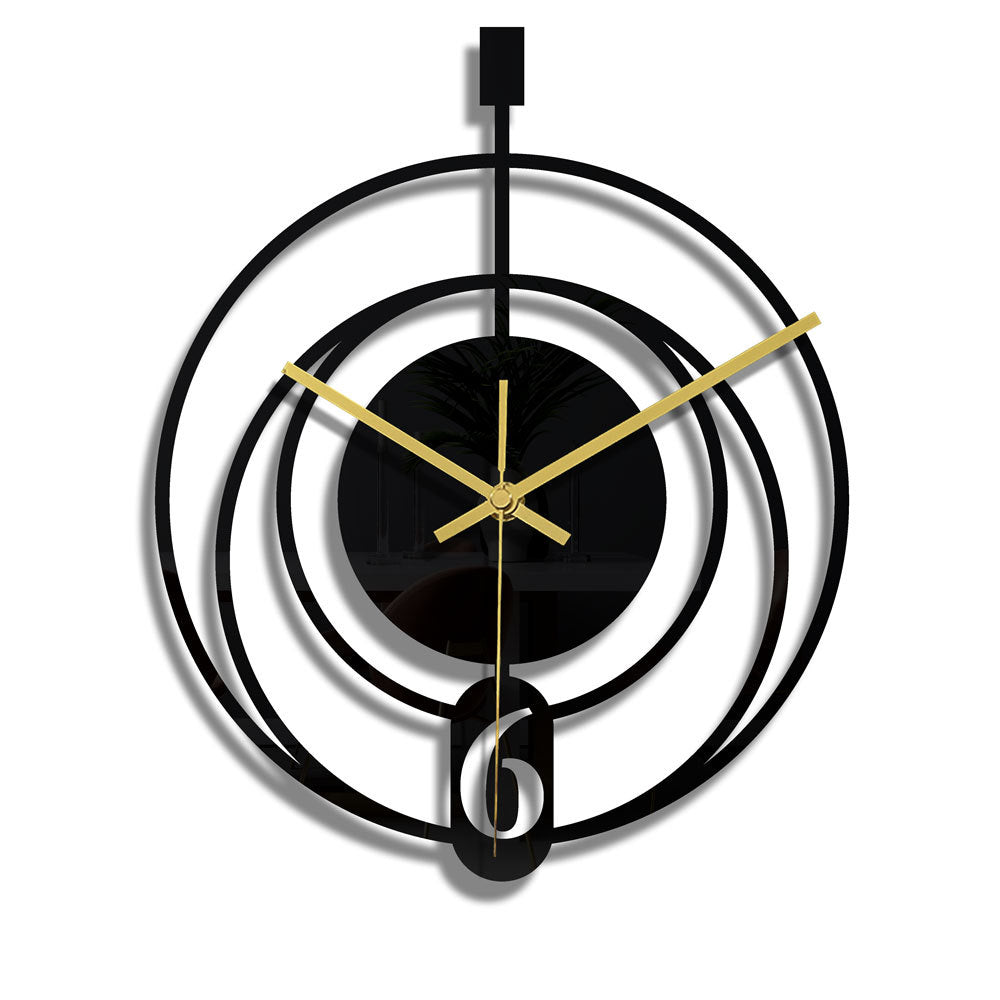 Acrylic round clock mounted on wall