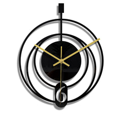 Acrylic round clock mounted on wall
