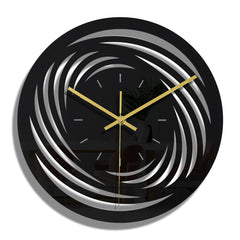 Close-up of the digital display on wall clock