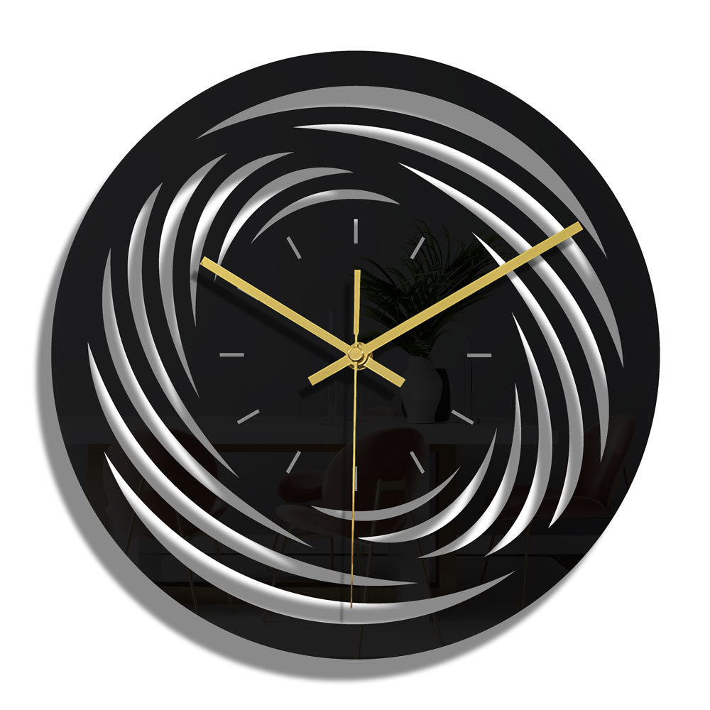 Close-up of the digital display on wall clock