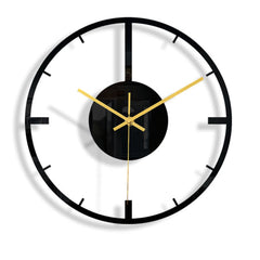 Elegant minimalist wall clock on display