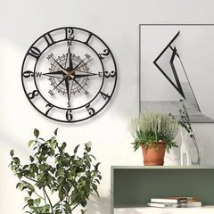 Close-up of creative wall clock design