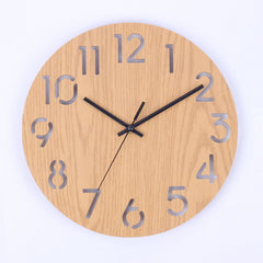 Close-up view of quartz movement in wall clock