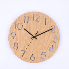 Minimalistic design of wooden wall clock