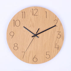 Lightweight wooden clock for easy hanging