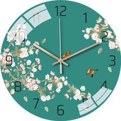 Showcase of sleek wall clock with glass finish