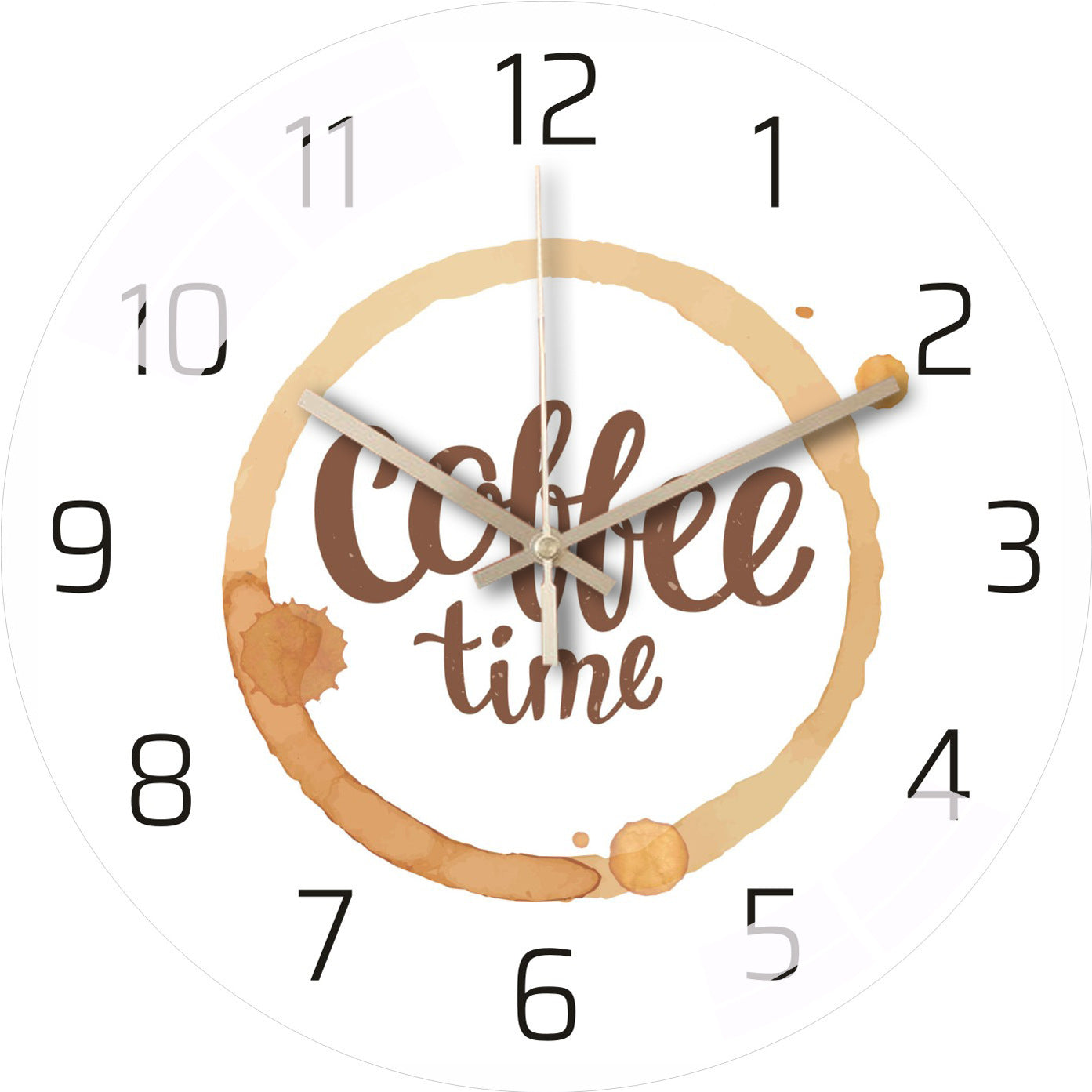 Elegant wall clock in stylish bedroom setting