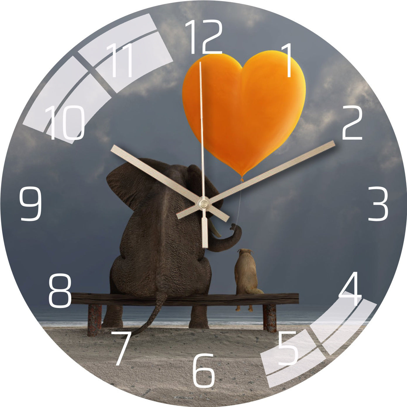 Diverse colour options of wall clock against white wall