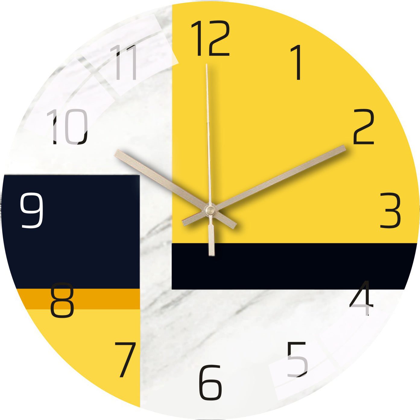 Battery-operated wall clock on display in home decor