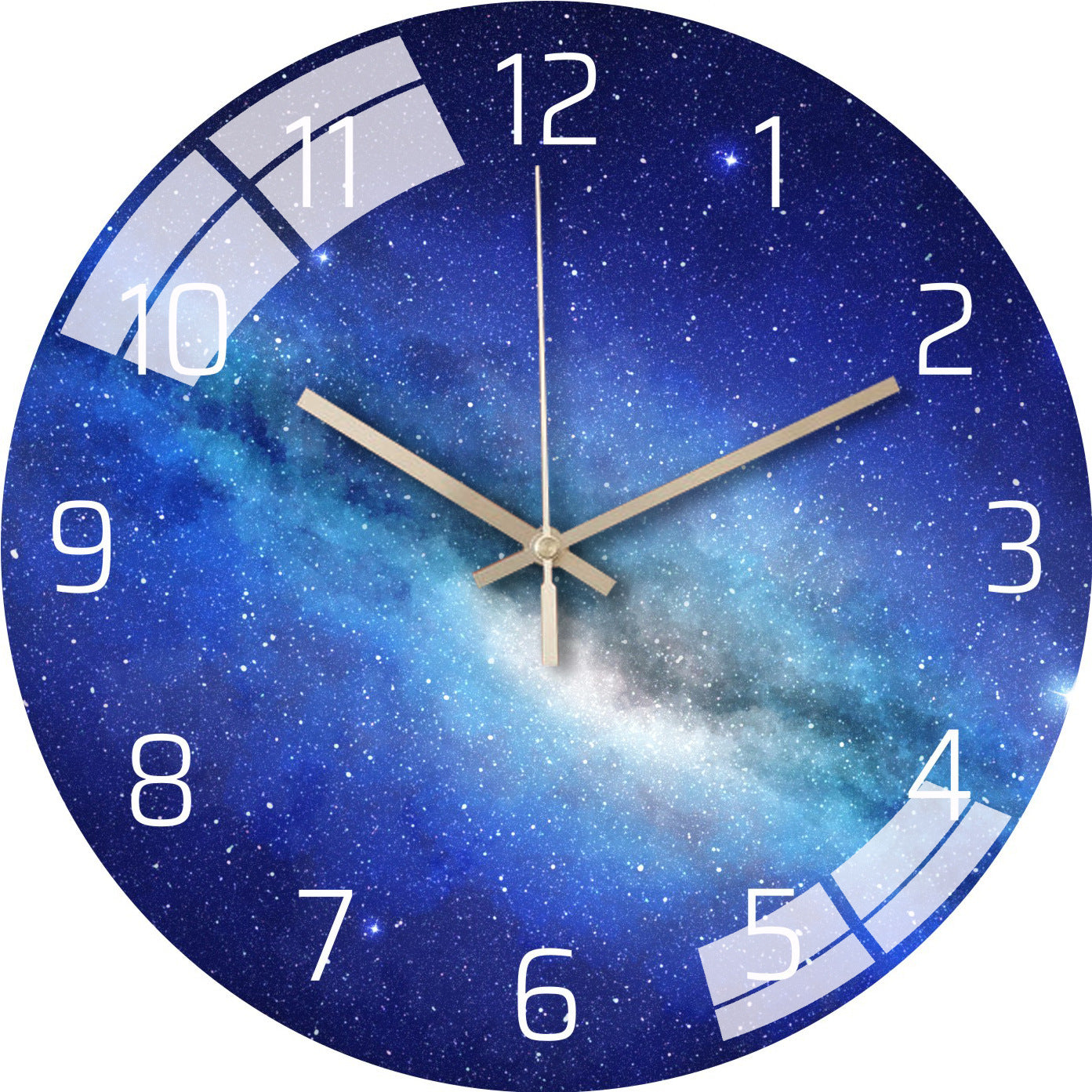 Scandinavian wall clock with artistic background