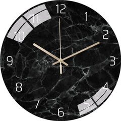 Minimalist wall clock featured in bright living room
