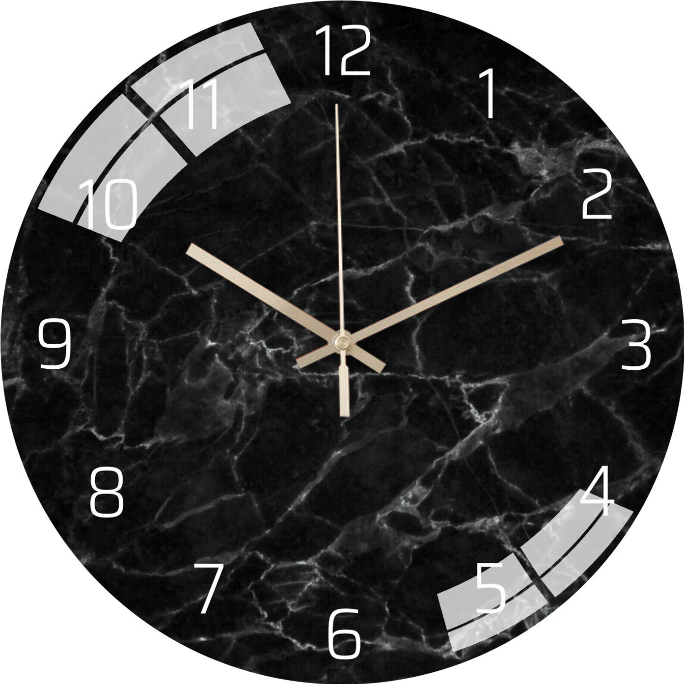 Minimalist wall clock featured in bright living room