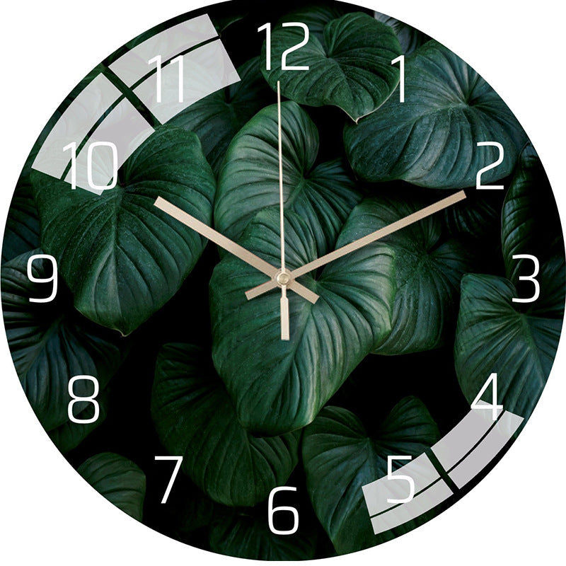 Battery-operated wall clock on display in home decor