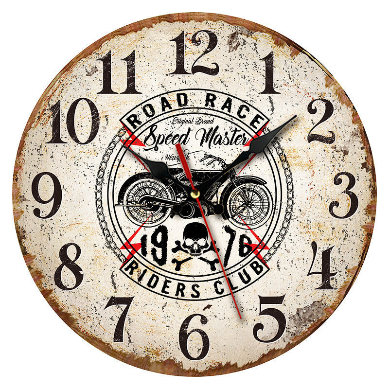 Vintage Wooden Wall Clock dimensions illustration