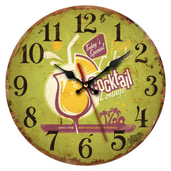 Vintage Wooden Wall Clock front view