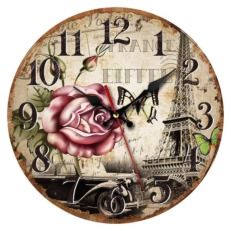 Vintage Wooden Wall Clock stylish display