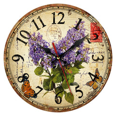 Vintage Wooden Wall Clock in elegant setting