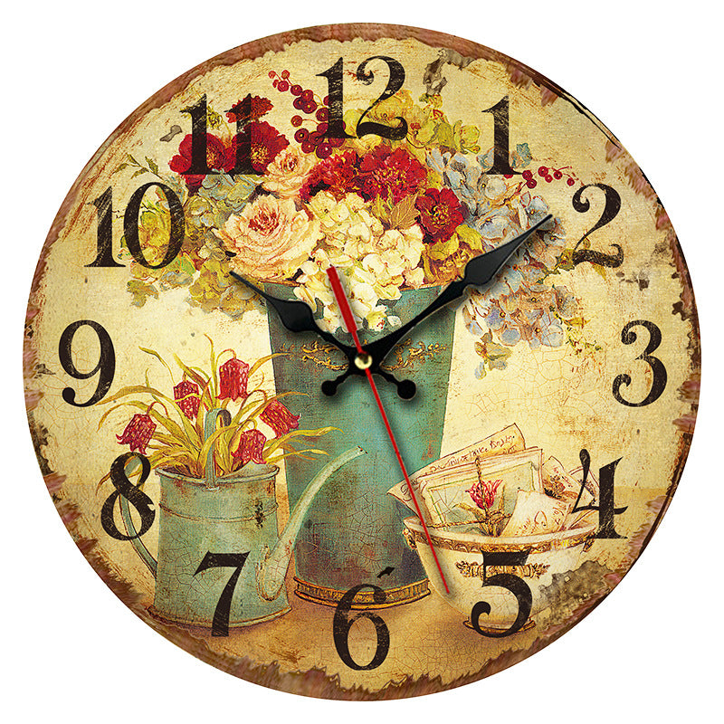 Vintage Wooden Wall Clock unique angle