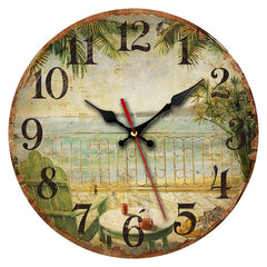 Vintage Wooden Wall Clock dimensions illustration