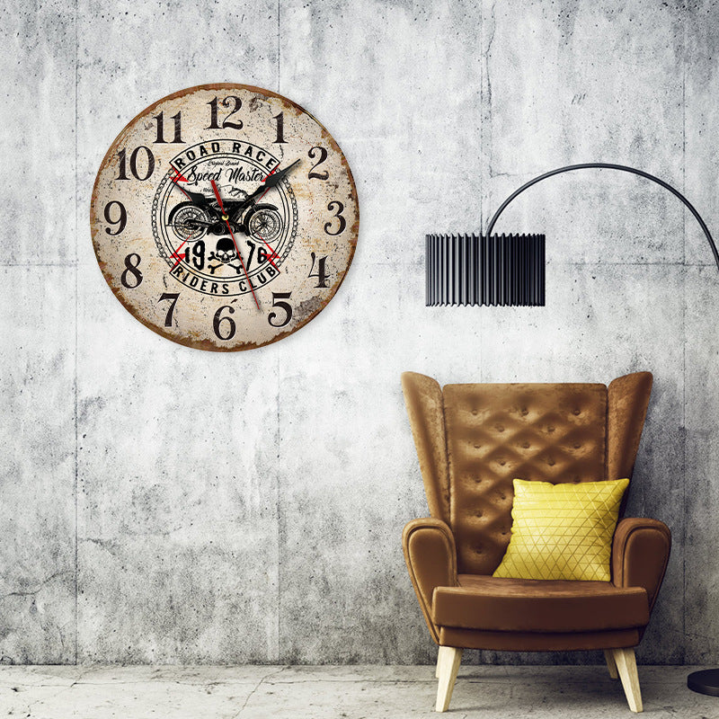 Vintage Wooden Wall Clock installation setup