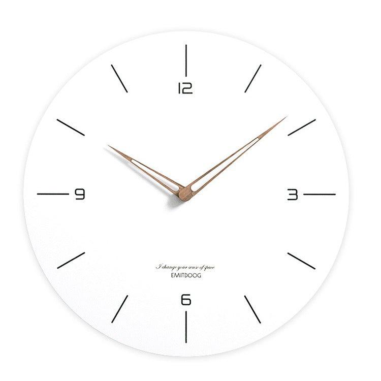 styling of modern quartz wall clock in home setting