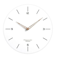 styling of modern quartz wall clock in home setting