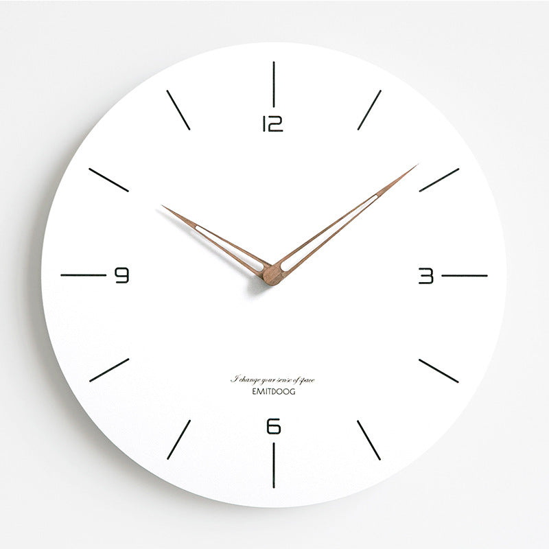 faux leather and glass wall clock with serene design