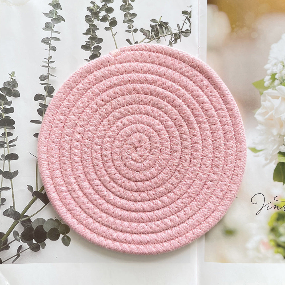 Thick cotton rope table mat in various designs 1