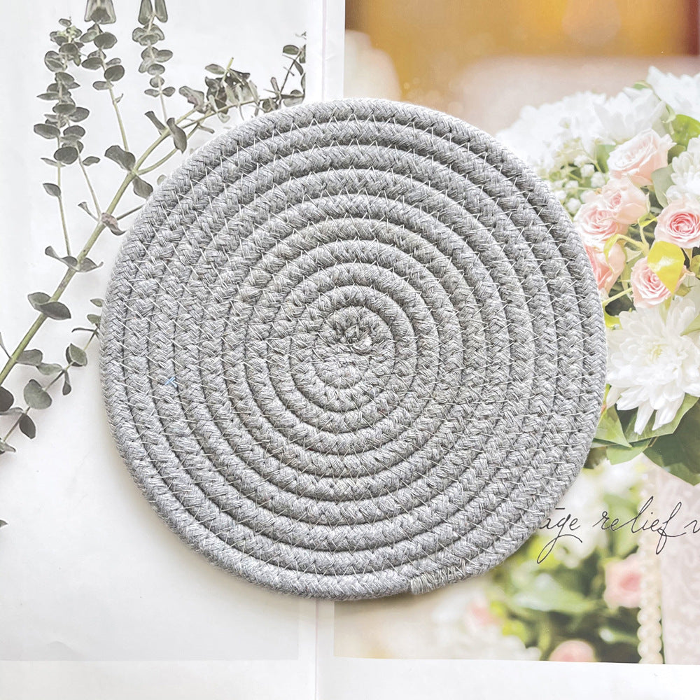 Stylish heat resistant cotton rope table mat 2