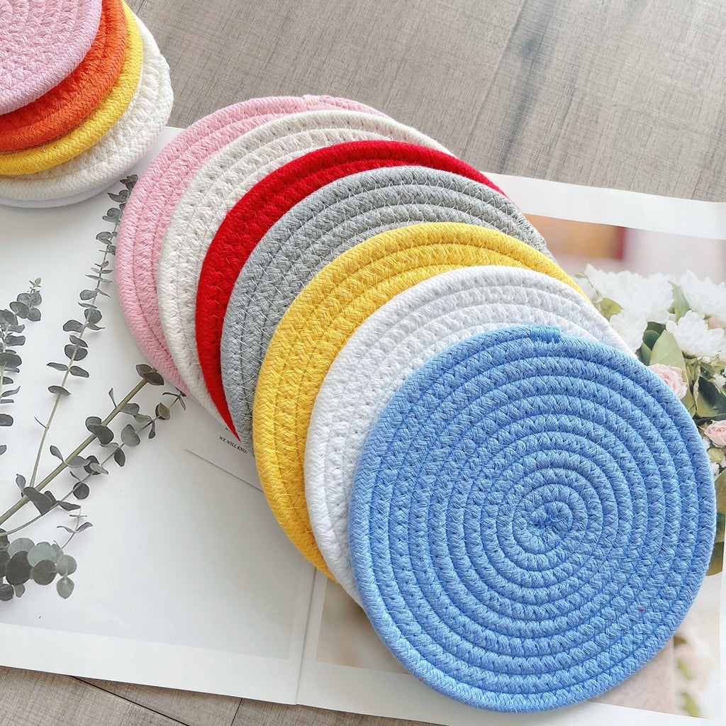 Stylish heat resistant cotton rope table mat 2