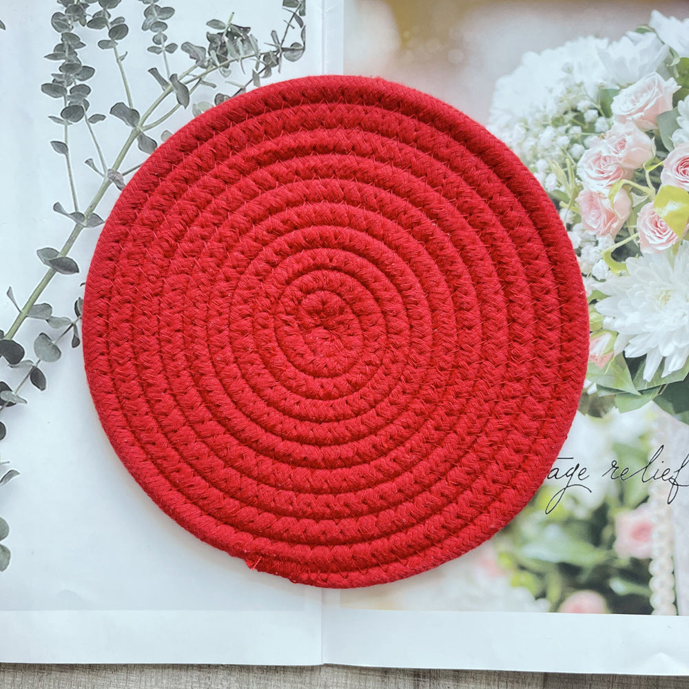 Stylish cotton rope mat used for photography 8