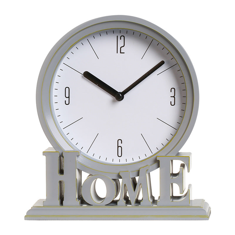 Elegant European Plastic Silent Clock - Detailed Design