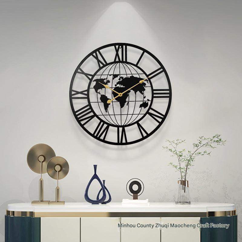 Silent movement wall clock close up