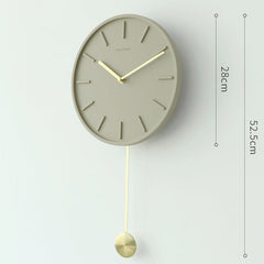 Close view of precision timekeeping mechanism in wall clock