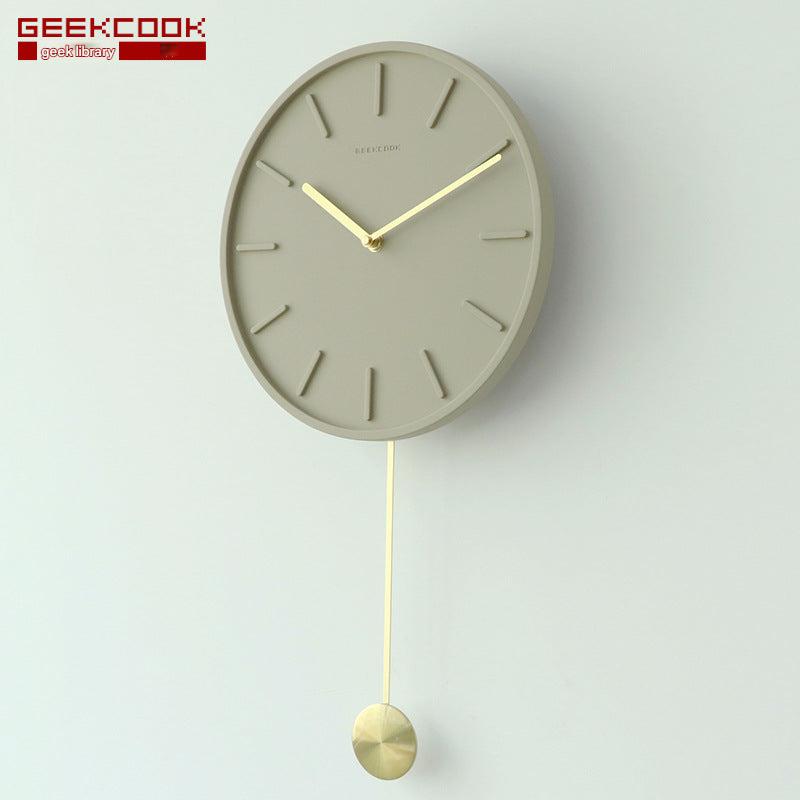 Creative wall clock showing close up of cement finish