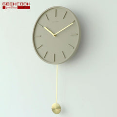 Creative wall clock showing close up of cement finish