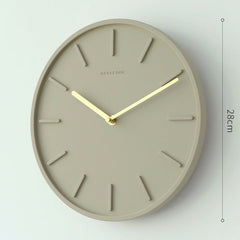 Cement wall clock in a stylish interior decor